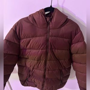 Brown puffer jacket! Never worn!
